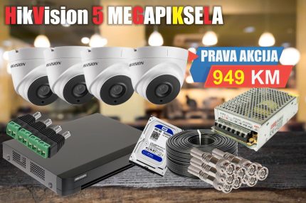 HikVision video nadzor set 5 MegaPiksela