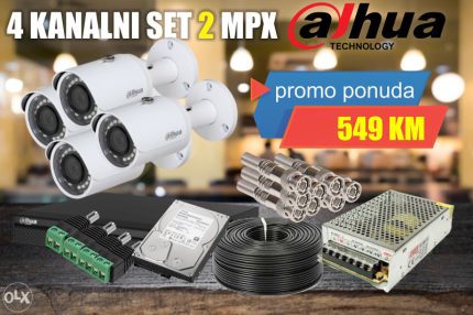 Dahua 4 kanalni set FULL HD