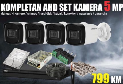 Dahua kompletan set 5 MPX 80M IR