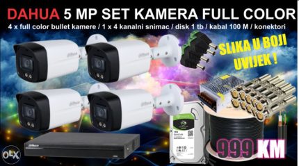 Video nadzor set 5 MP FULL COLOR 24/7 slika u boji