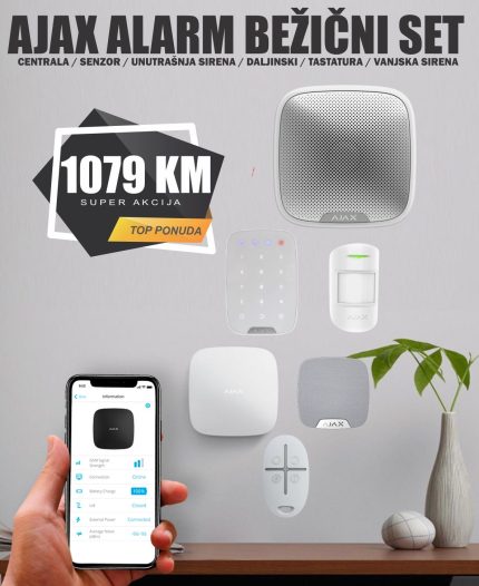 AJAX alarmni sistem 1079 KM - potpuna kontrola preka neta