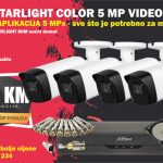 Dahua 5 MPX StarLight 80M noćni domet video nadzor set
