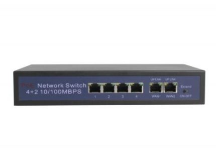 POE SWITCH 6-PORT 4-PORT POE 10/100MB LS-HT412