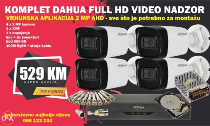 Dahua set FULL HD kompletan 4 kamere ISTEK ZALIHA