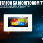 GVS video interfon komplet sa monitorom 2 žice spajanje