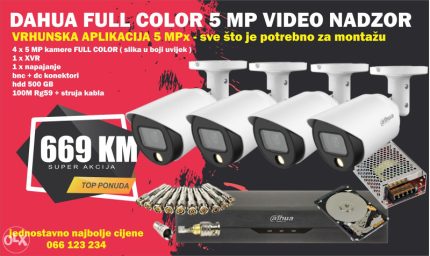 Dahua FULL COLOR 5 MP kompletan set video nadzor
