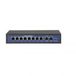 POE SWITCH 10-PORT 8X POE PORT 10/100 2X WAN PORT 10/100/1000MB G-HT812