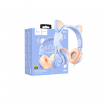 Slušalice sa mikrofonom, mačje uši, plava