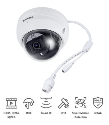 Vivotek 2MP dome kamera FD9369 - IK10 antivandal