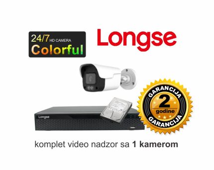Video nadzor Longse komplet sa jednom kamerom 2 MPX FULL Color