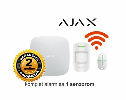 Ajax alarm komplet sa 1 senzorom i daljinskim - kontrola putem telefona