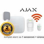 Ajax alarm komplet sa 1 senzorom i sirenom - kontrola putem telefona