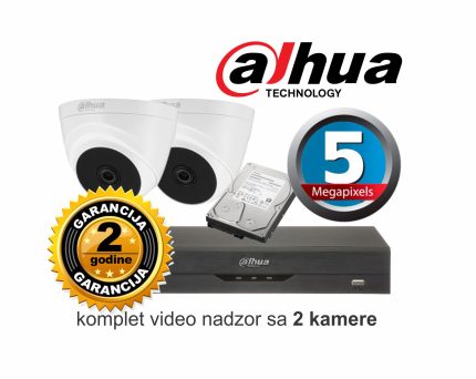 Video nadzor Dahua komplet sa 2 kamere 5 MPX