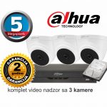 Video nadzor Dahua komplet sa 3 kamere 5 MPX