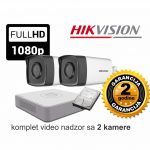 Video nadzor HikVision komplet sa 2 kamere 2 MPX 40M IR