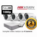 Video nadzor HikVision komplet sa 4 kamere 2 MPX