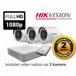 Video nadzor HikVision komplet sa 3 kamere 2 MPX