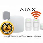 Ajax alarm komplet sa 2 senzora i sirenom - kontrola putem telefona