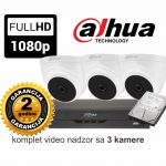 Video nadzor Dahua komplet sa 3 kamere 2 MPX