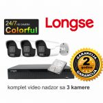 Video nadzor Longse komplet sa 3 kamere 2 MPX Full Color