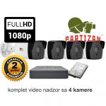 Video nadzor Partizan Security komplet sa 4 kamere 2 MPX