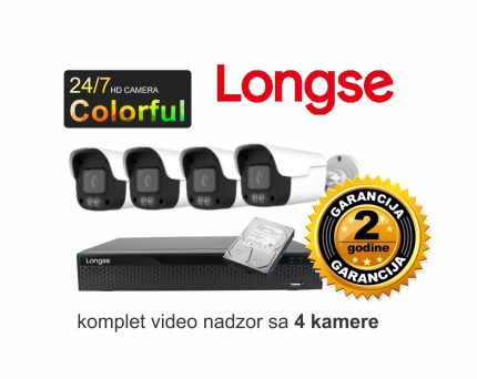 Video nadzor Longse komplet sa 4 kamere 2 MPX Full Color