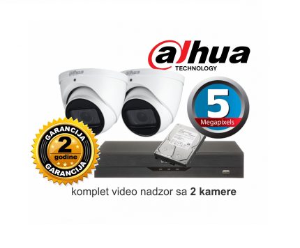 Video nadzor Dahua komplet sa 2 kamere 5 MPX moto zoom