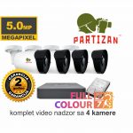Video nadzor Partizan Security komplet sa 4 kamere 5 MPX Full Colour