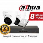 Video nadzor Dahua komplet sa 2 kamere 8 MPX real 4K