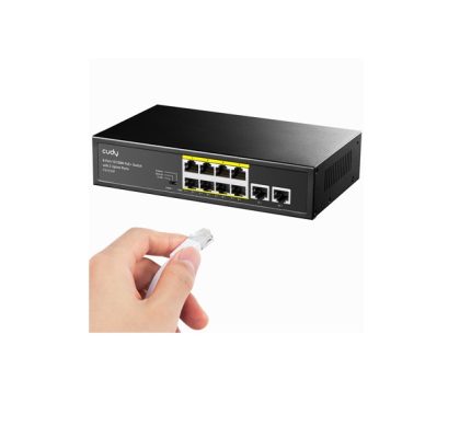 Cudy 8-Port 10/100M PoE+ Switch with 2 Uplink Ports, Model: FS1010P