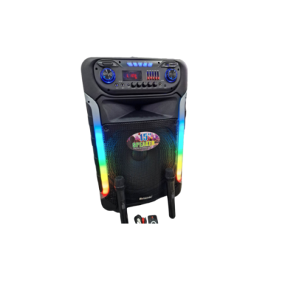 BLUETOOTH ZVUČNIK 15 INČA +2 BEŽIČNA MIKROFONA karaoke MR-501