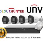 Video nadzor UNV komplet sa 4 kamere ColourHunter slika u boji uvijek