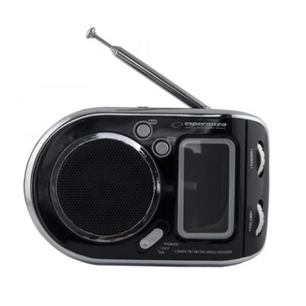 Digitalni radio + alarm + sat ESPERANZA PARROT BLACK, LCD Display