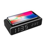 Digitalni sat sa wireless bežičnim punjačem za mobitel GEMBIRD
