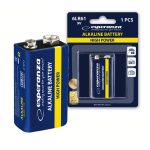 Baterije ESPERANZA ALKALINE 6LR61 9V 1 kom, EZB110