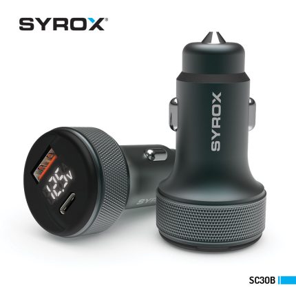 SYROX PD 30W BRZI AUTO PUNJAČ USB-A i Type-C