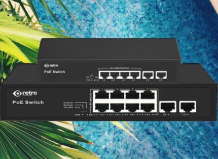 Retro poe switch 8 + 2 za video nadzor