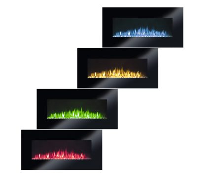 Kamin, električni, 2000W, LED svjetlost, WiFi