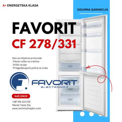 Favorit frižider F CF 278 CF 331 SIVI