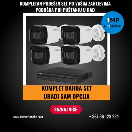 Kompletno podešen Dahua SET 4 MPX IP - uradi sam