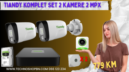 Tiandy IP komplet set 2 MPX 2 kamere