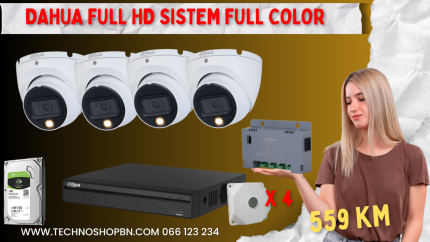 Kompletan Dahua video nadzor SET 4 kamere slika u boji