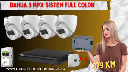 Kompletan Dahua video nadzor SET 5 MPX 4 kamere slika u boji