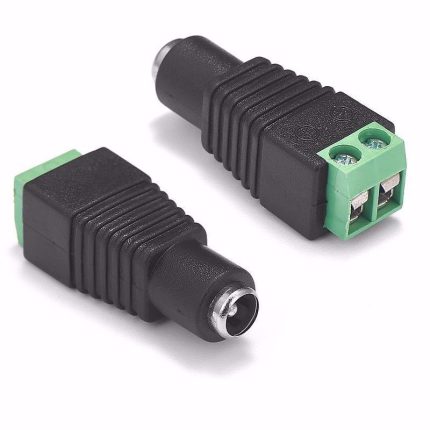 DC konektor sa stezaljkom, ženski