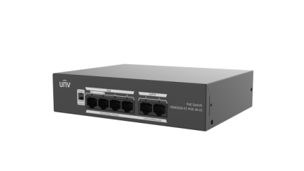 UniView 4 POE switch + 2 UpLinka NSW2020-6T-POE-IN-V2