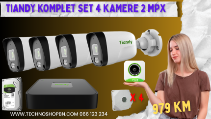Tiandy komplet IP set 2 MPX 4 kamere