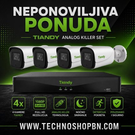 Tiandy analog killer set - 2 MPX IP komplet